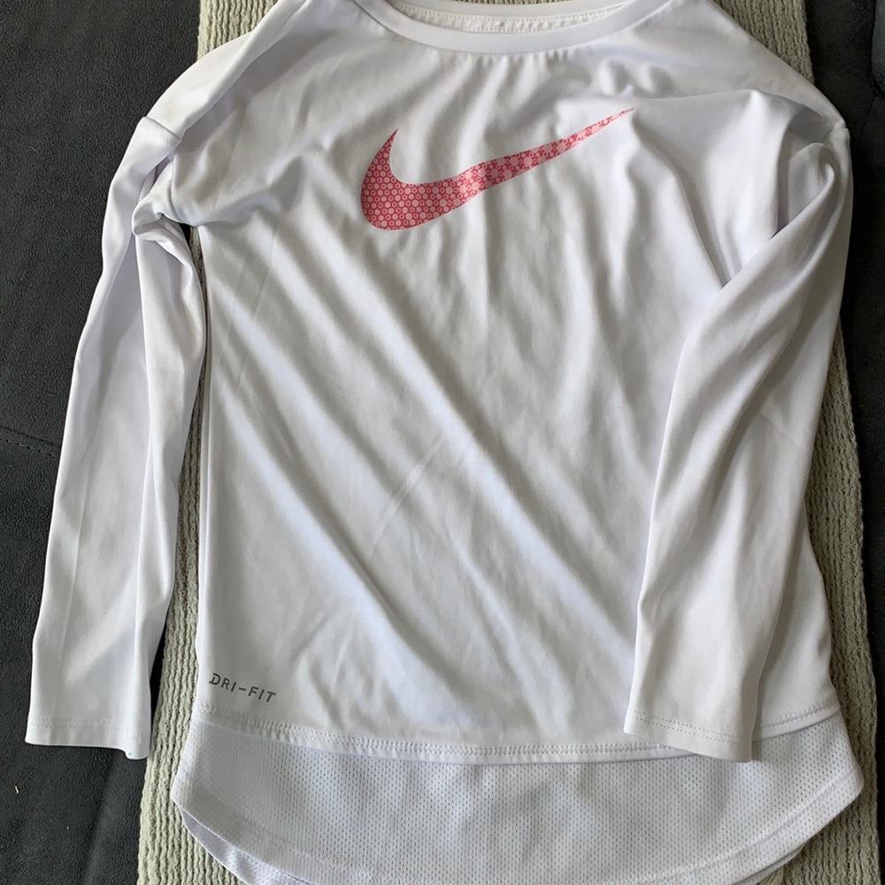 Girls White Dri-Fit Nike